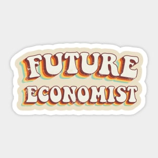 Future Economist - Groovy Retro 70s Style Sticker